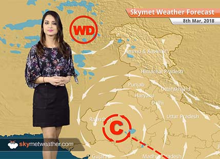 Weather Forecast for Mar 8: Rain in Jaipur, Rajasthan; warm weather in Delhi, Mumbai, Chennai