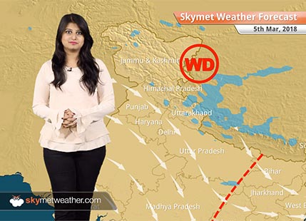 Weather Forecast for Mar 5: Snow in Kashmir, Himachal, Uttarakhand; Rain in Bihar, East UP, Jharkhand