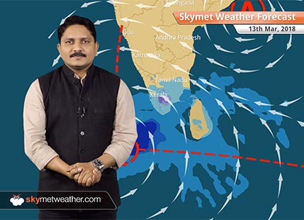 Weather Forecast for Mar 13: Rain in Kashmir, Himachal, Uttarakhand; depression to give rain in south