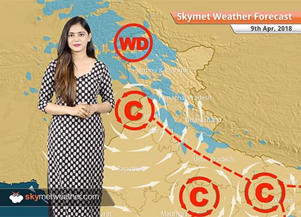 Weather Forecast for April 9: Pre Monsoon rains in Kashmir, West Bengal, Jharkhand, Delhi to remain warm