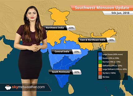 Monsoon Forecast for June 6, 2018: Monsoon rains to continue over Kerala, Karnataka