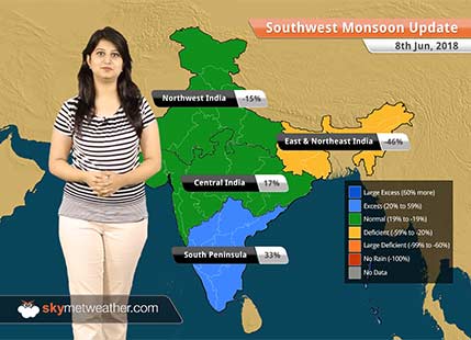 Monsoon Forecast for June 9, 2018: Monsoon in Mumbai likely during next 24 hours