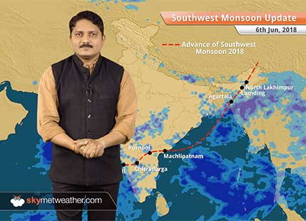 Monsoon Forecast for June 7, 2018: Monsoon rains will start soon over Konkan Goa and Maharashtra