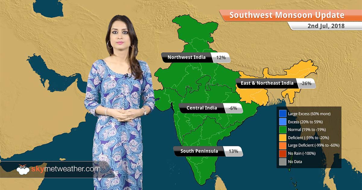 Monsoon Forecast for July 3, 2018 Monsoon rain in Konkan, Coastal