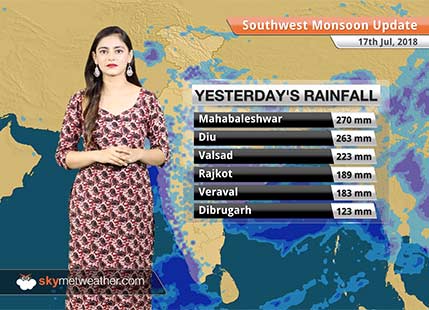 Monsoon Forecast for July 18, 2018: Monsoon rain in Madhya Pradesh, Gujarat to continue, no relief from floods