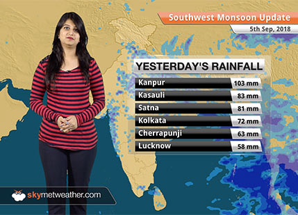 Monsoon Forecast for Sept 6, 2018: Heavy rain in Odisha and Chhattisgarh