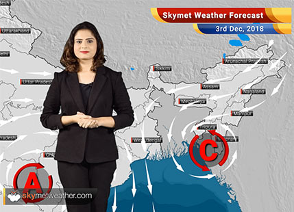Weather Forecast for Dec 3: Rain over Tamil Nadu, Andhra Pradesh; Central India to remain dry