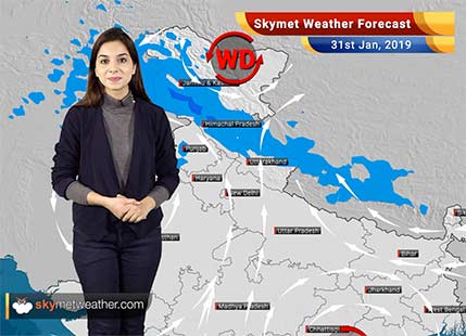 Weather Forecast for Jan 31: Rain and snow likely over Kashmir, Shimla, Srinagar, Manali