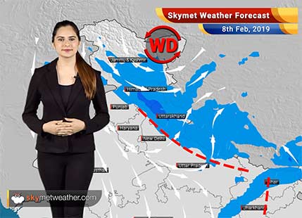 Weather Forecast Feb 8: Rain in Kashmir, Himachal to continue; Delhi rains to ease out