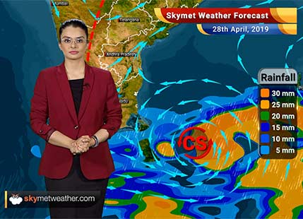 Weather Forecast April 28: Depression intensifies into Cyclone Fani, heat wave in North and Central India