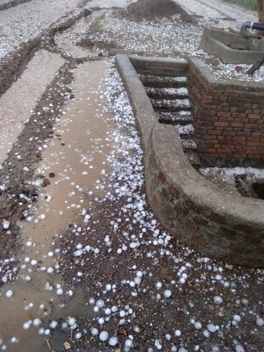 hailstorm in India