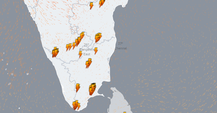 Capture lightning south India