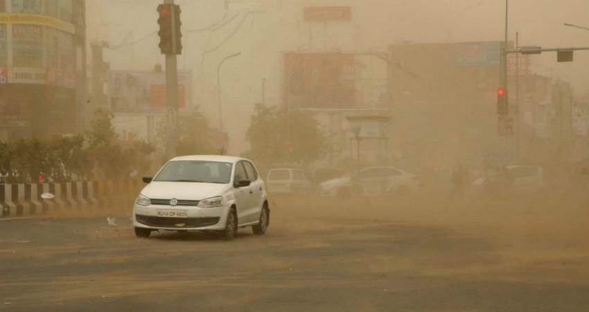 Dust storm in Central India