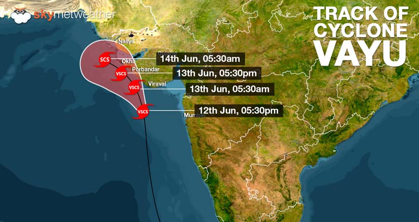 Cyclone Vayu Latest Track