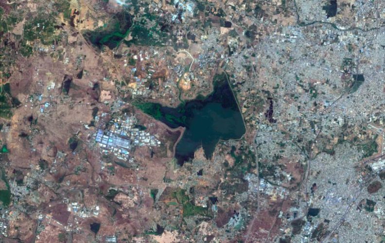 Drought in Chennai satellite image