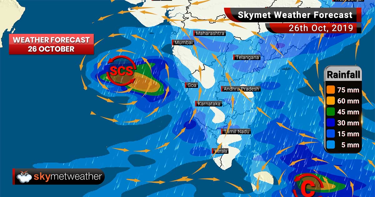 Weather Forecast Oct 26: Strong winds to lash Maharashtra, Gujarat, courtesy Severe Cyclone Kyarr