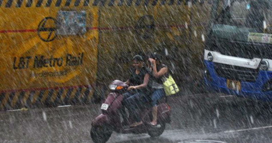 Showers in Hyderabad