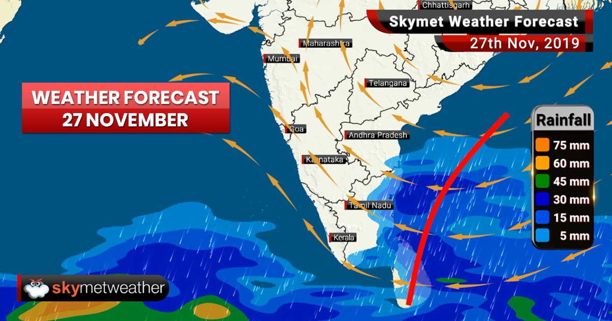 Weather Forecast Nov 27 Moderate Rain In Chennai Snow In Badrinath 