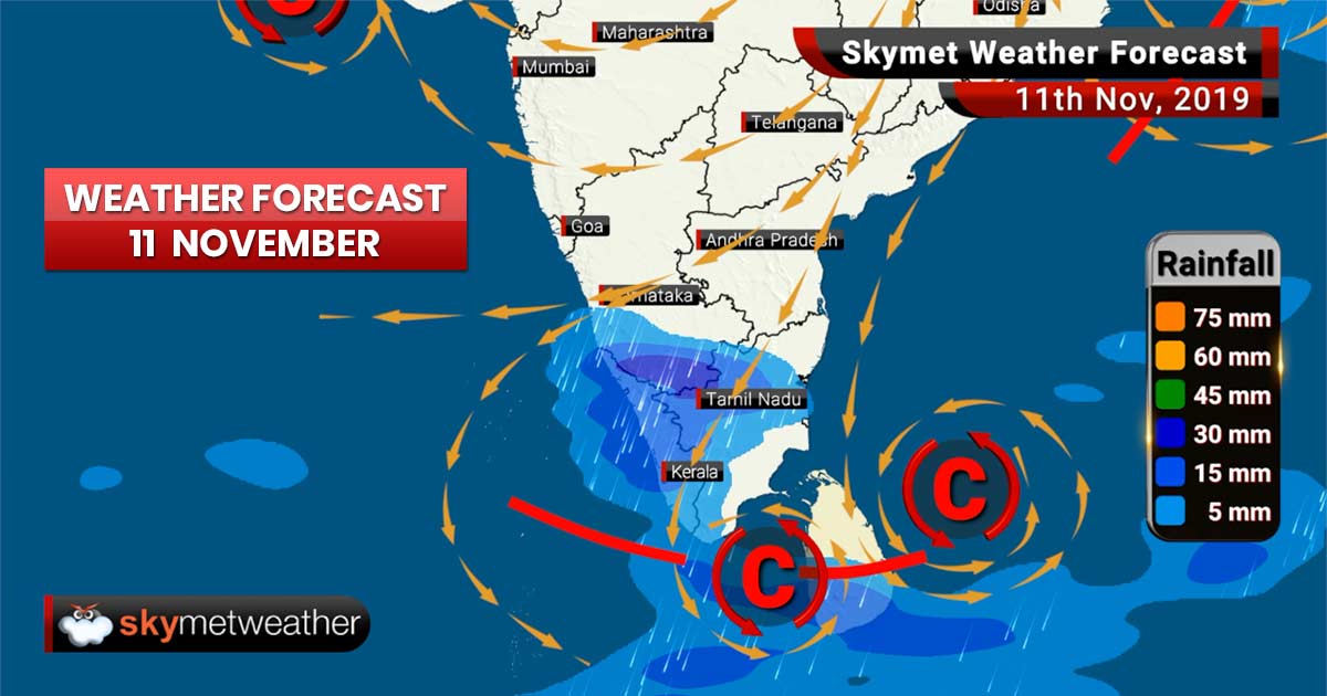 Weather Forecast Nov 11: Effect of Cyclone Bulbul to shift over to Northeast states
