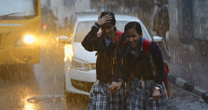 winter rain in Delhi
