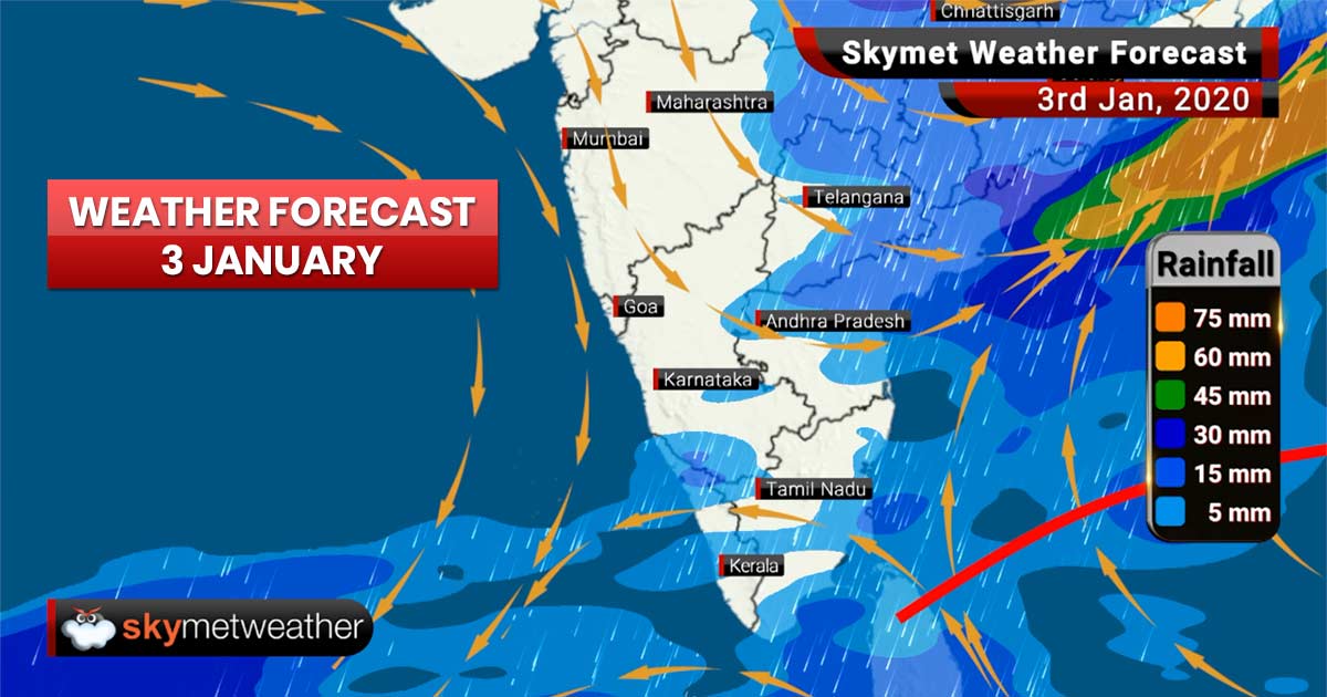 Weather Forecast Jan 3 Rain Ahead For Hyderabad Kolkata Chennai Pollution To Soar In Delhi 