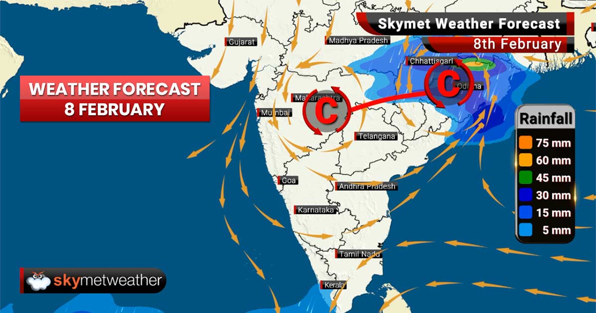 Weather Forecast for Feb 8: Odisha, Telangana to see good rains, weather to remain cold North India