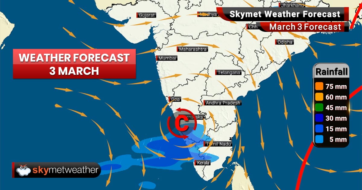 Weather Forecast for Mar 3 Rain expected in Kolkata and Bengaluru