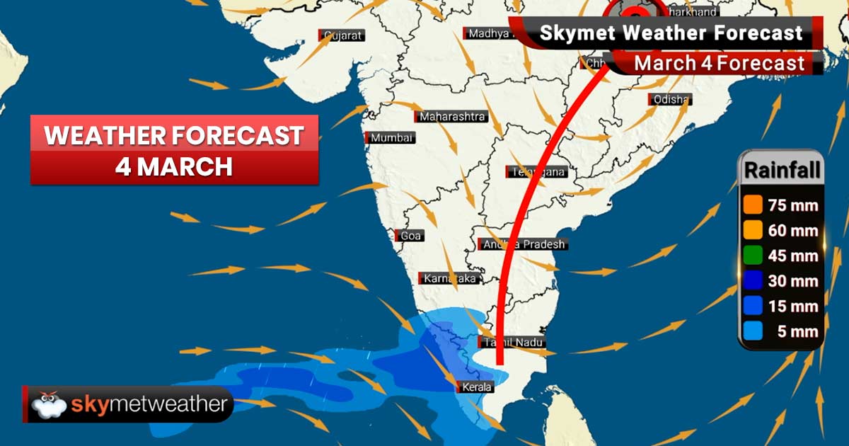 Weather Forecast For Mar 4 Rains Ahead For Punjab Haryana Rajasthan Bengaluru Skymet 