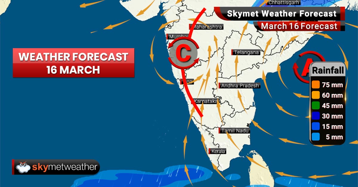 Weather Forecast for Mar 16: Rains ahead for Tamil Nadu, Kerala, Lakshadweep