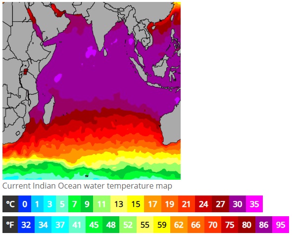 Indian Ocean temperature