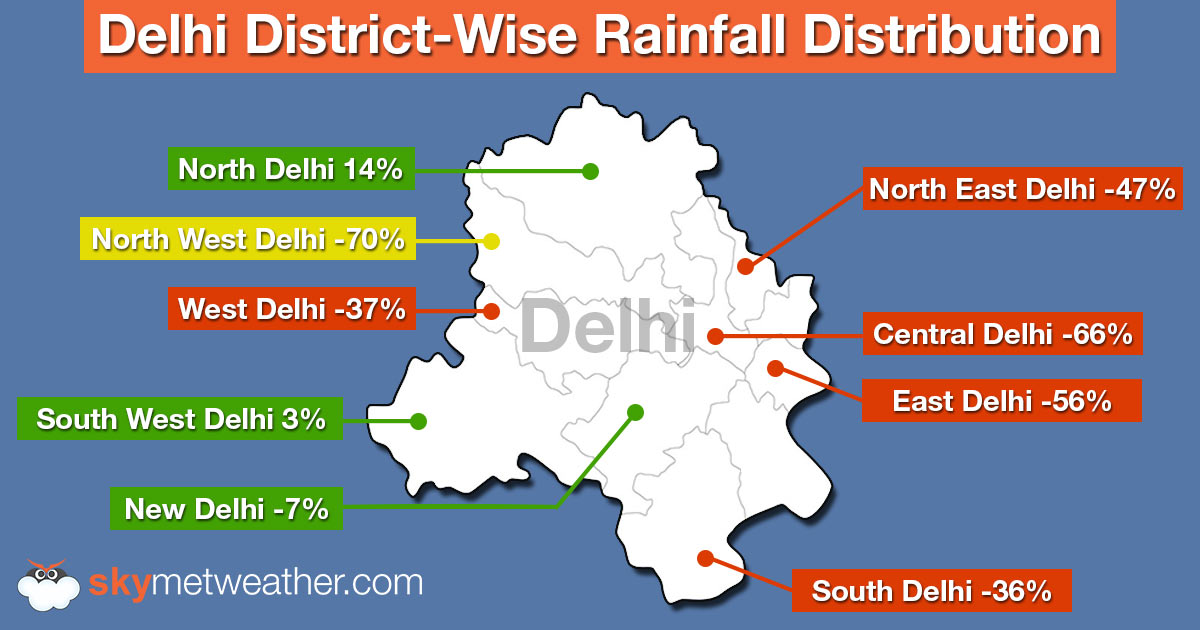Delhi Rainfall Map