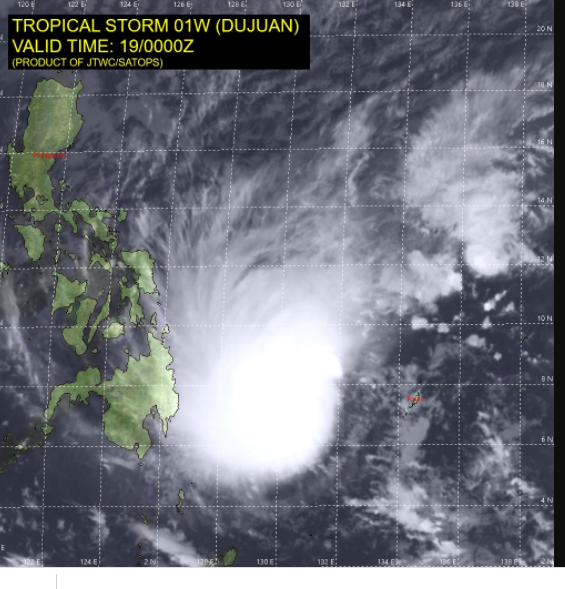 tropical storm Dujuan