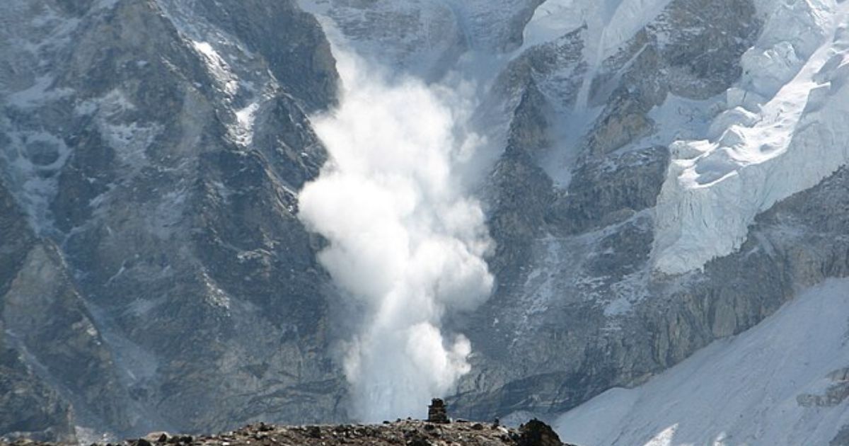 Avalanche in Himachal mountains