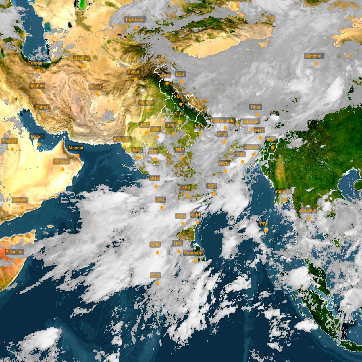 Live Weather Satellite Map Of India