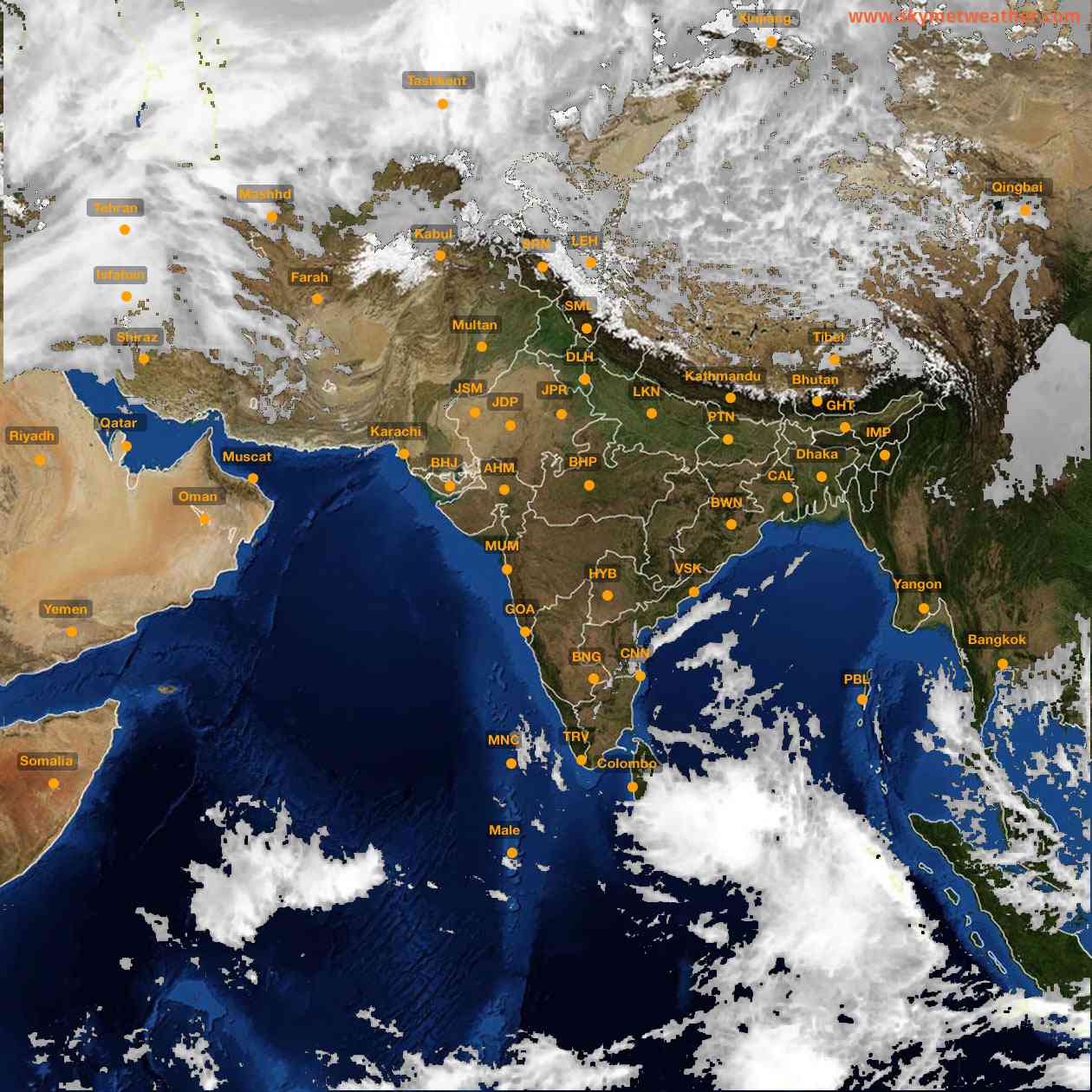 Latest INSAT Weather Satellite Image of India - Infrared Map - 12:00 IST on 11 February 2026