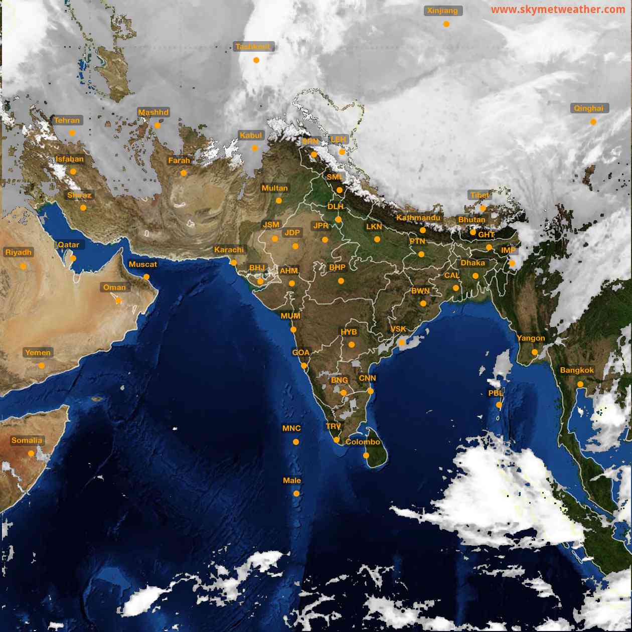 Latest INSAT Weather Satellite Image of India - Infrared Map - 04:00 IST on 26 February 2026