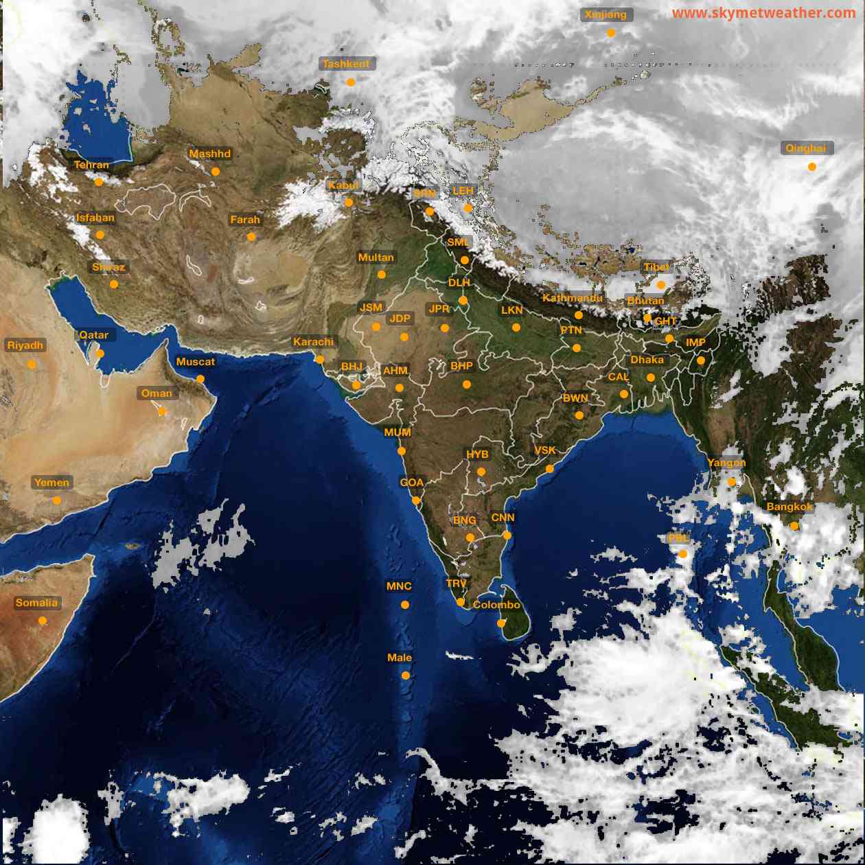 Latest INSAT Weather Satellite Image of India - Infrared Map - 16:00 IST on 26 February 2026