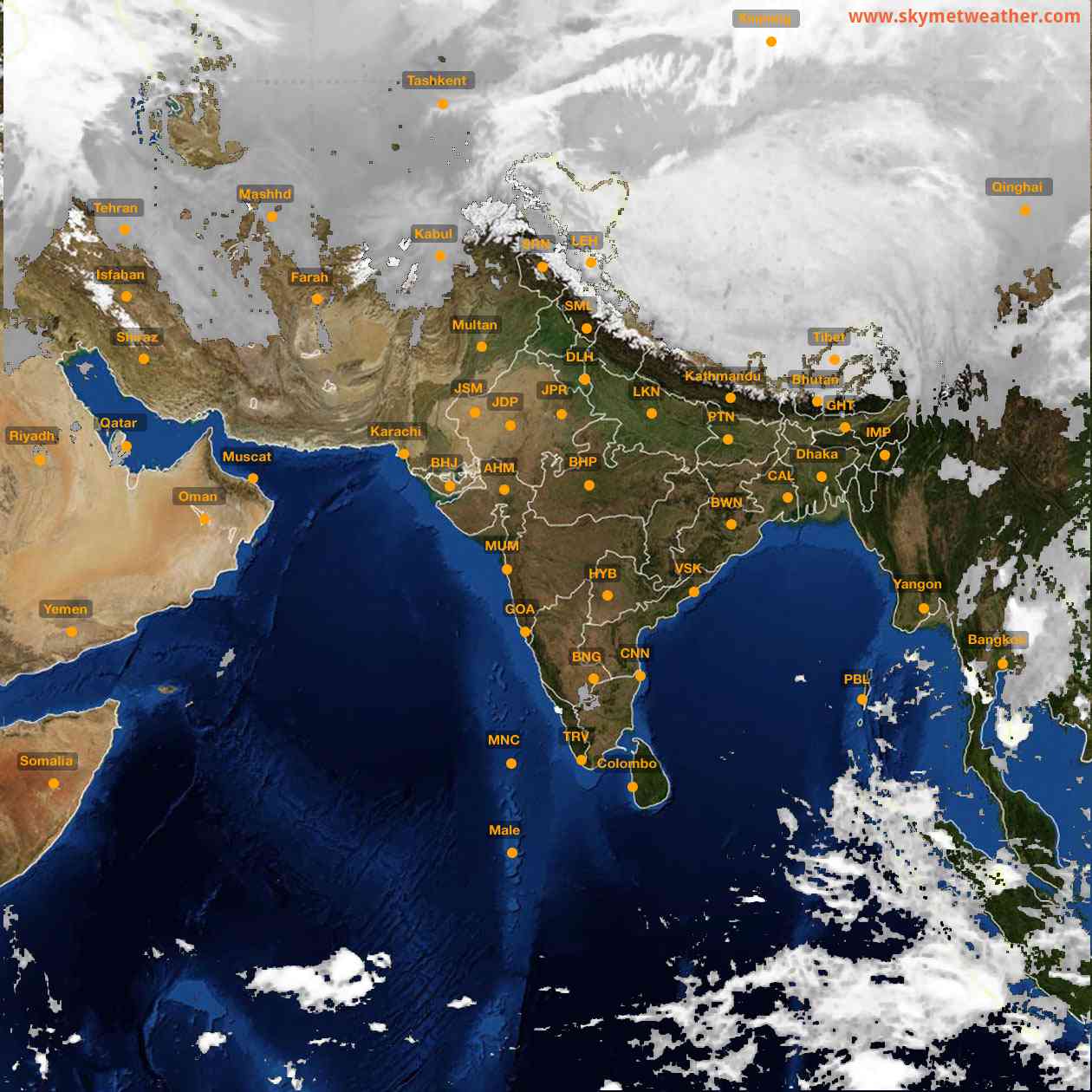 Latest INSAT Weather Satellite Image of India - Infrared Map - 05:00 IST on 27 February 2026