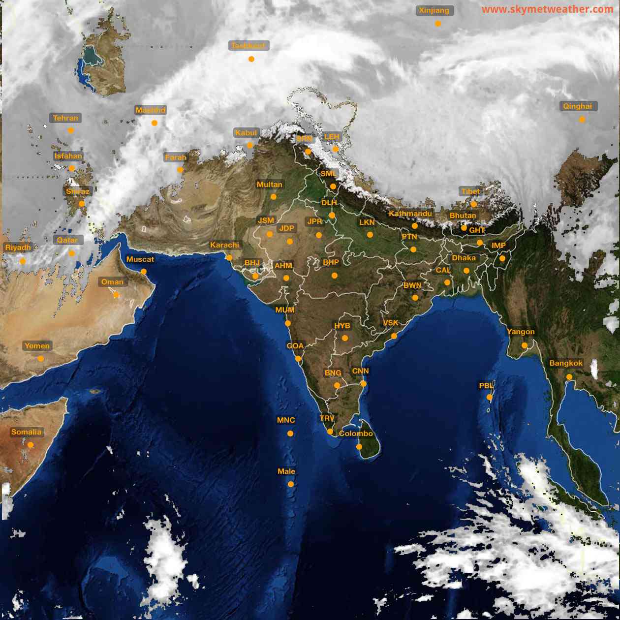 Latest INSAT Weather Satellite Image of India - Infrared Map - 06:00 IST on 4 March 2026