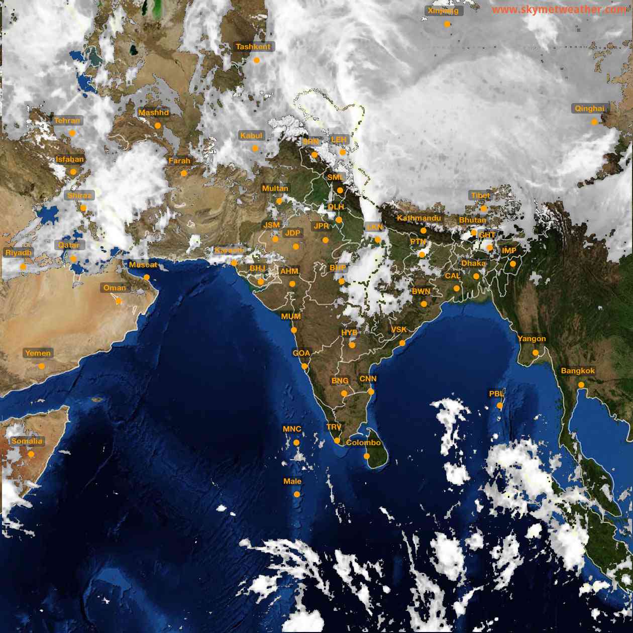 Latest INSAT Weather Satellite Image of India - Infrared Map - 06:00 IST on 31 March 2026