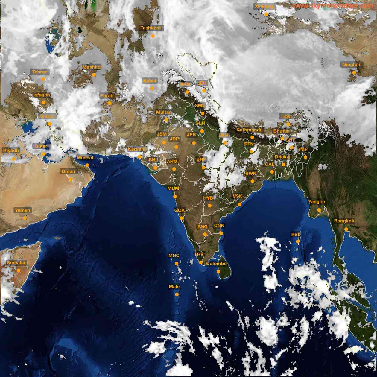 Latest INSAT Weather Satellite Image of India - Infrared Map - 07:00 IST on 31 March 2026