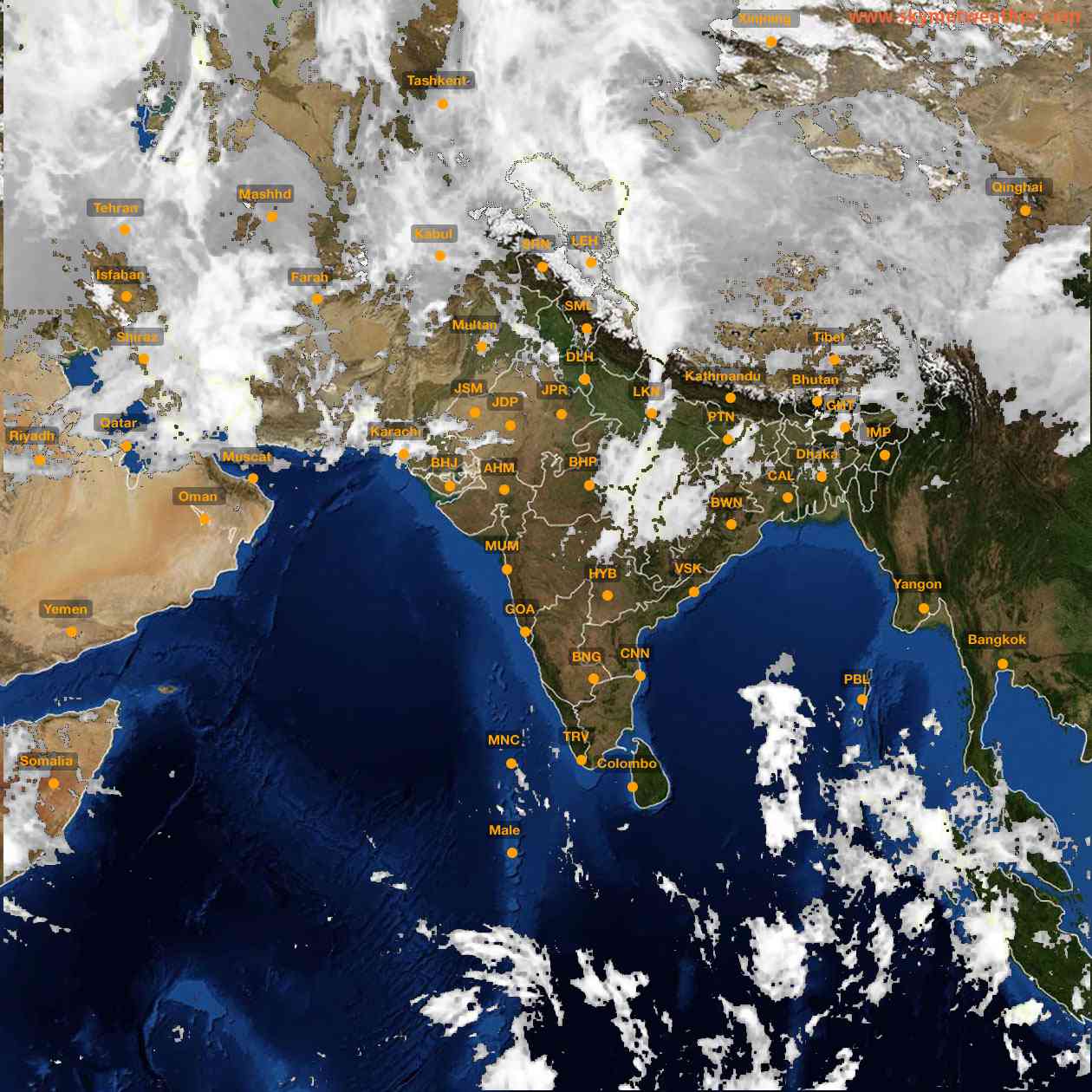 Latest INSAT Weather Satellite Image of India - Infrared Map - 08:00 IST on 31 March 2026