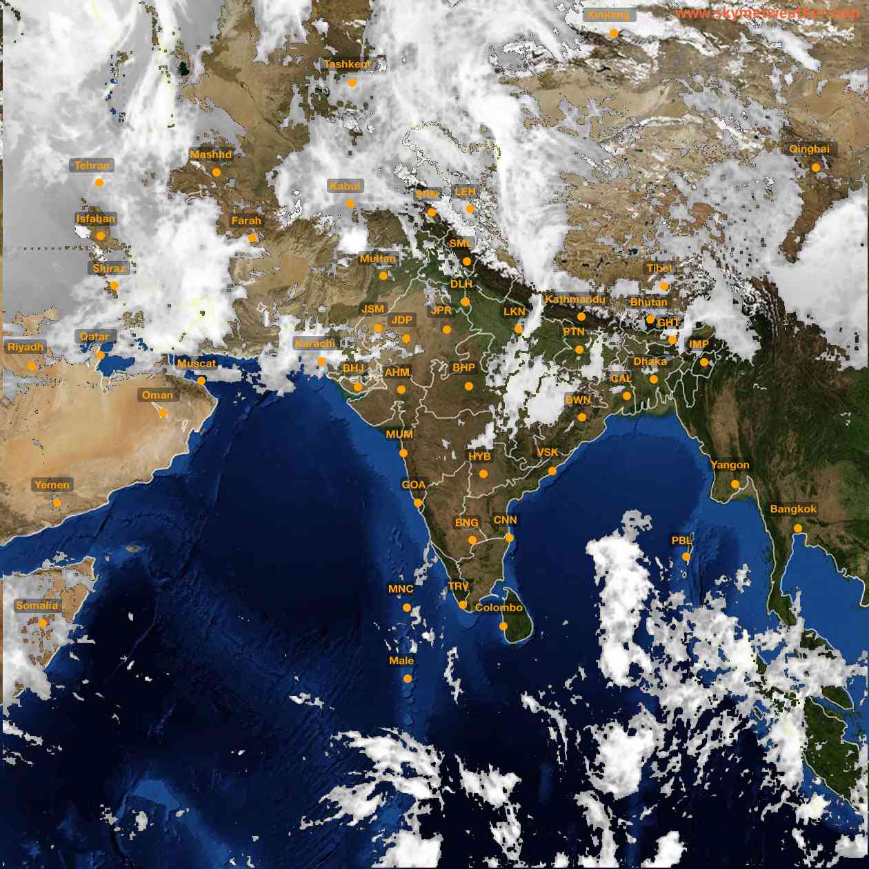 Latest INSAT Weather Satellite Image of India - Infrared Map - 10:00 IST on 31 March 2026