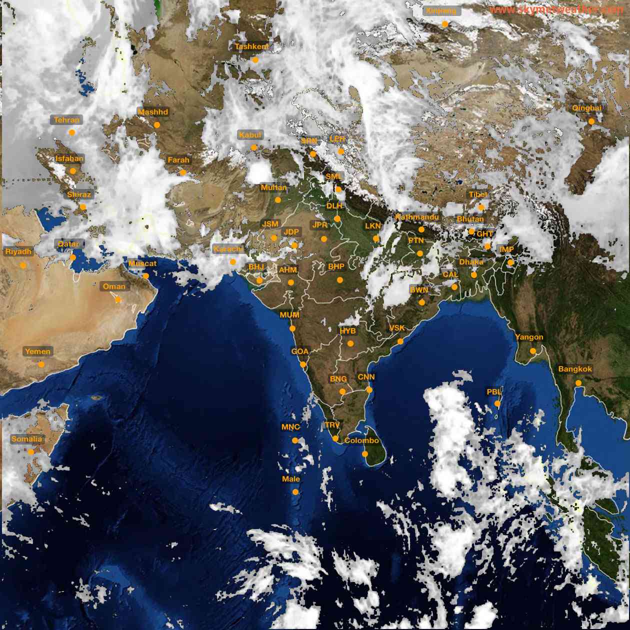 Latest INSAT Weather Satellite Image of India - Infrared Map - 11:00 IST on 31 March 2026