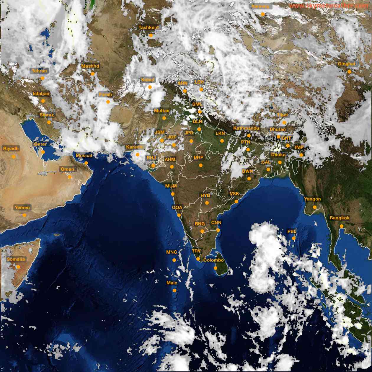 Latest INSAT Weather Satellite Image of India - Infrared Map - 14:00 IST on 31 March 2026