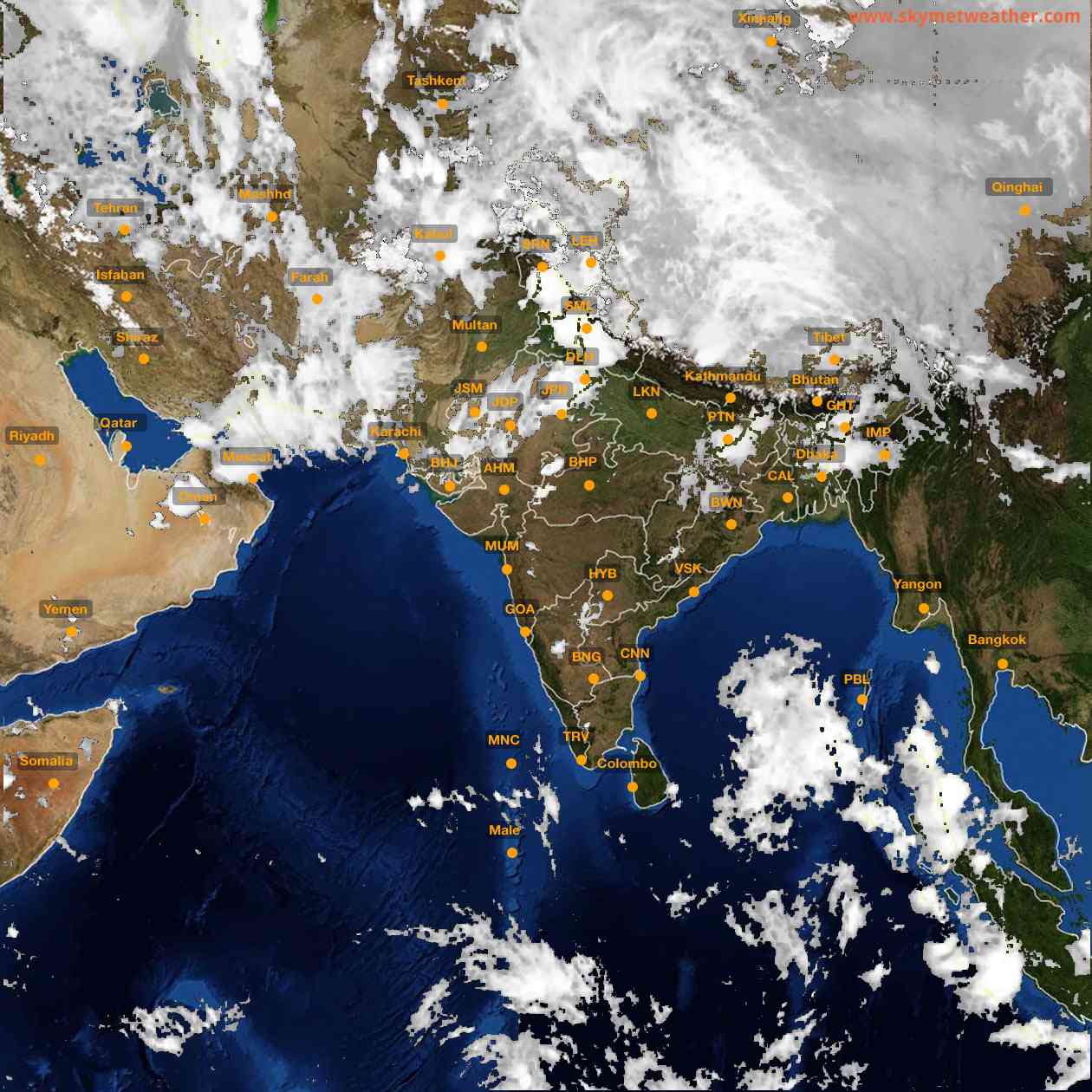Latest INSAT Weather Satellite Image of India - Infrared Map - 18:00 IST on 31 March 2026