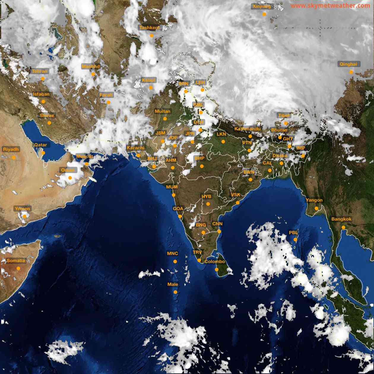 Latest INSAT Weather Satellite Image of India - Infrared Map - 20:00 IST on 31 March 2026