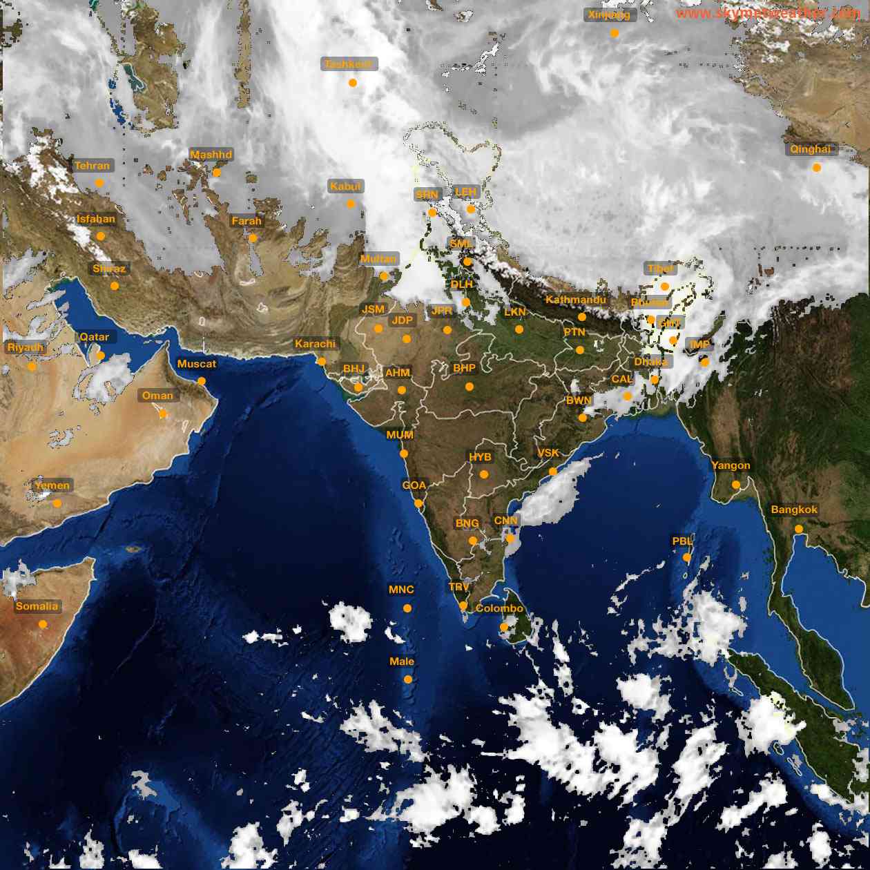 Latest INSAT Weather Satellite Image of India - Infrared Map - 06:00 IST on 7 April 2026