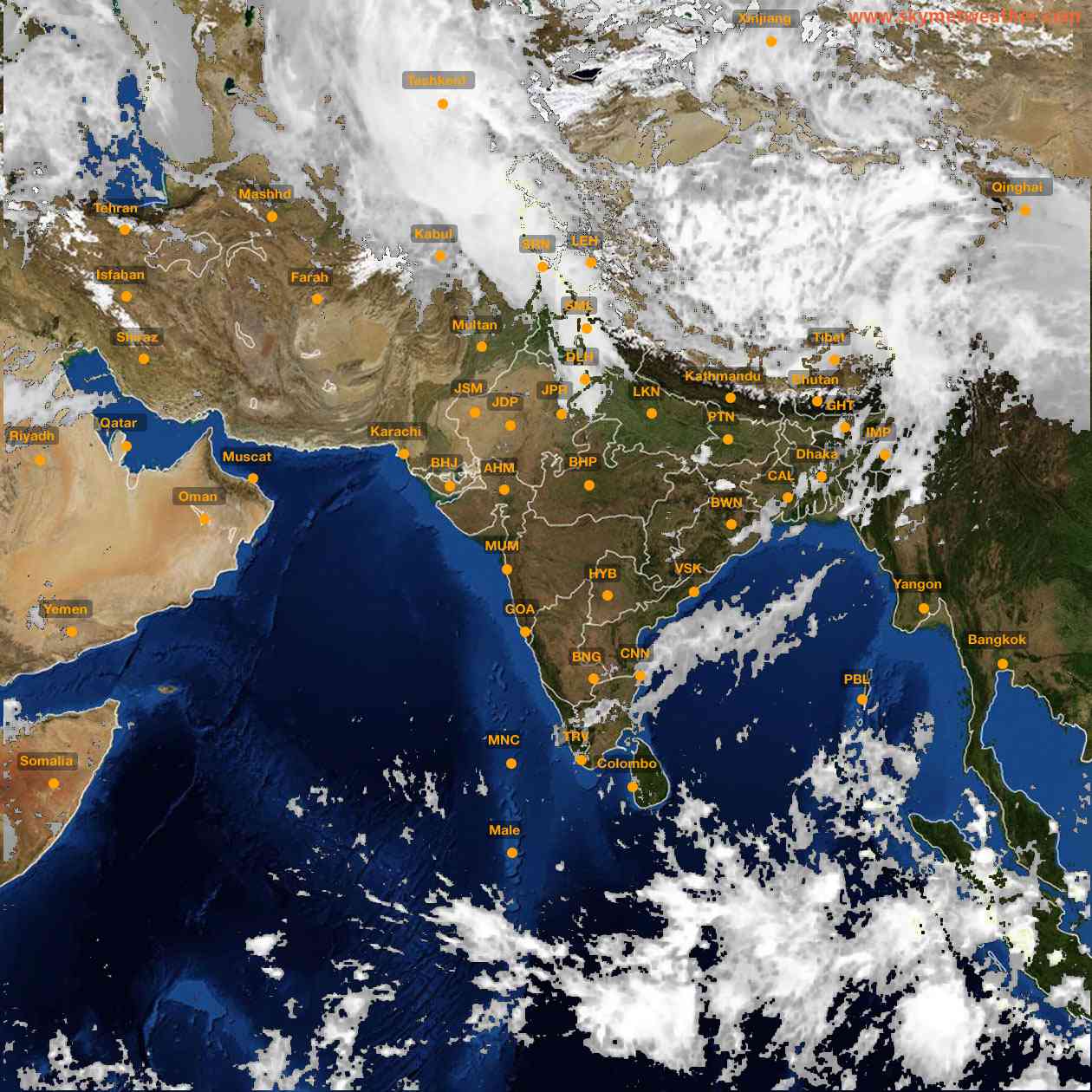 Latest INSAT Weather Satellite Image of India - Infrared Map - 14:00 IST on 7 April 2026