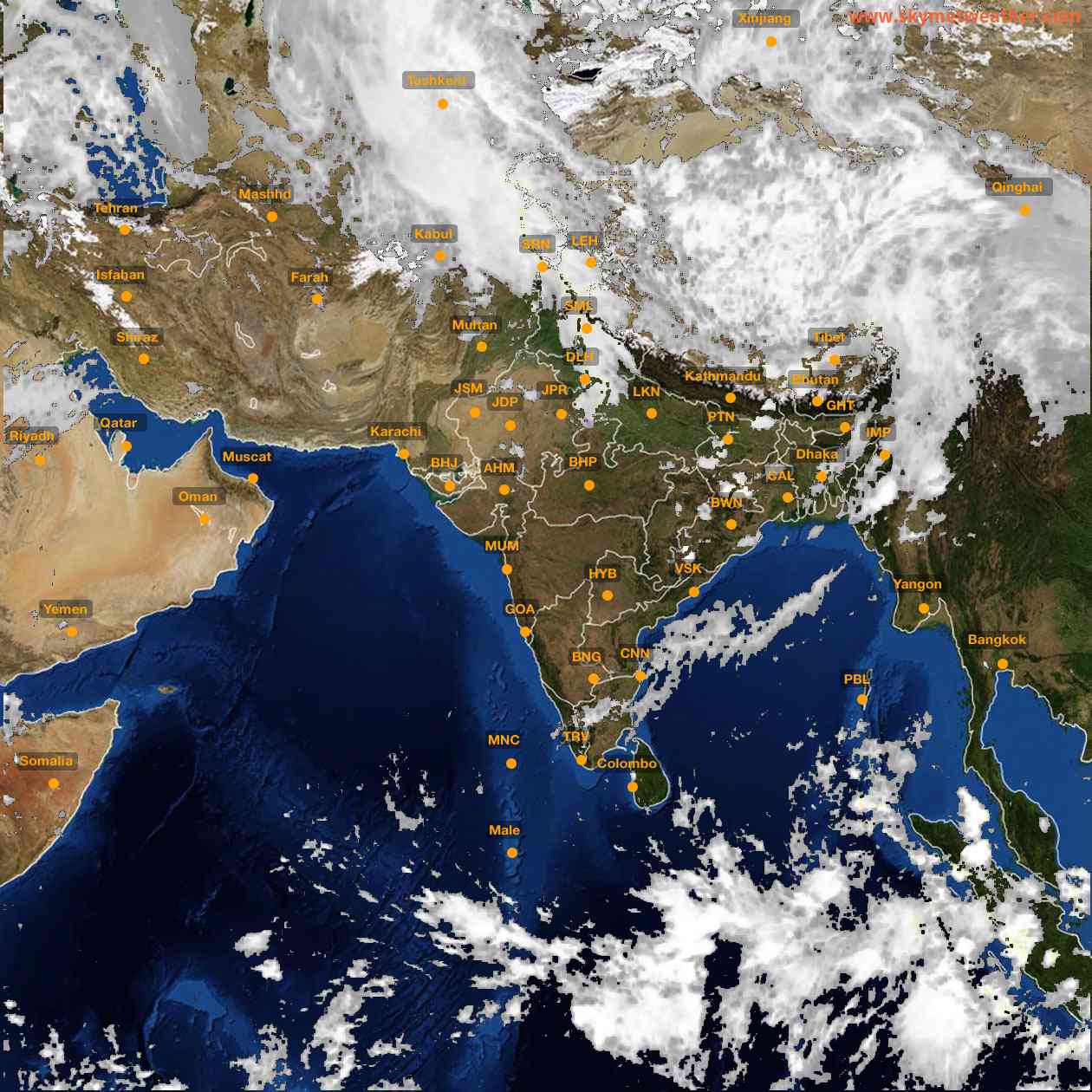 Latest INSAT Weather Satellite Image of India - Infrared Map - 15:00 IST on 7 April 2026